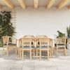 vidaXL Patio Dining Set Set of 6 Teak brown and dark grey