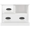 vidaXL Bedside Cabinet High gloss white Engineered wood Medium
