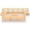 vidaXL Garden Lounge Set Natural Pine Solid Pinewood Large Modular
