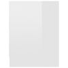 vidaXL Bedside Cabinet Set of 2 High gloss white Engineered wood Medium