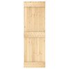 vidaXL Sliding Door with Hardware Set 27.6x82.7" Solid Wood Pine