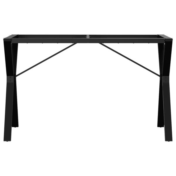 vidaXL Dining Table Leg Black Powder-Coated Steel Standard Tough