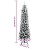 vidaXL Christmas Tree Green and white PVC 94.5 in