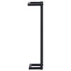 vidaXL Towel Rack Black Iron 4.9 x 4.9 x 23.6 in Wall Mounted