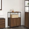 vidaXL Bathroom Cabinet Brown Oak Engineered wood Medium Adjustable Feet