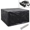 vidaXL Garden Furniture Cover Set of 2 Black Polyethylene