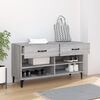 vidaXL Shoe Cabinet Grey Sonoma 40.2x13.8x21.7" Engineered Wood