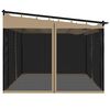 vidaXL Gazebo Taupe and Anthracite Steel and polyester Large Retractable