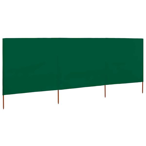 vidaXL Wind Screen Green Non-woven fabric (100% polyester), wood