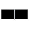 vidaXL Side Awning Black Polyester with PU coating 55.1x393.7 in