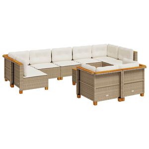 vidaXL Garden Sofa Set Beige