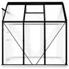 vidaXL Greenhouse Anthracite and Transparent Aluminum and Polycarbonate