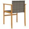 vidaXL Garden Chair Gray PE rattan, solid acacia wood, powder-coated steel