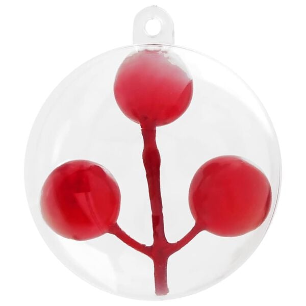 vidaXL Christmas Bauble Set 25 pcs Transparent Ø 3.94 in