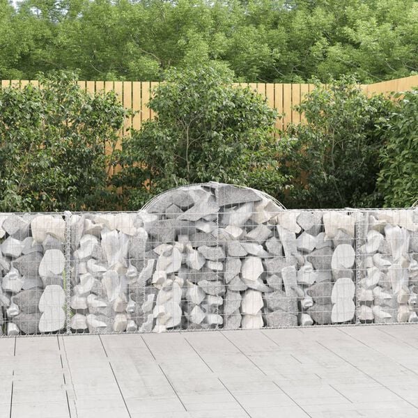 vidaXL Gabion Basket Set of 30 Silver Galvanized iron