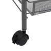 vidaXL 4-Tier Kitchen Trolley Gray 18.1"x10.2"x33.5" Iron