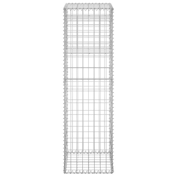 vidaXL Gabion Basket Post 15.7"x15.7"x55.1" Iron