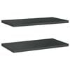 vidaXL Wall Shelf Black Stainless Steel 29.5 x 15.7 x 1.2 in