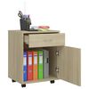 vidaXL Storage Cabinet Sonoma oak Engineered wood Medium Rollable