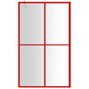 vidaXL Walk-in Shower Wall with Clear ESG Glass Red 46.5"x76.8"
