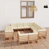 vidaXL Garden Lounge Set Honey brown Solid pinewood Large Modular