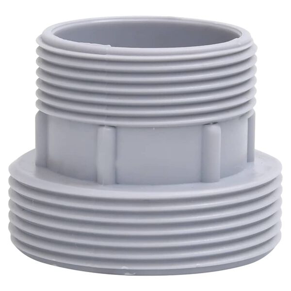 vidaXL Hose Connector Set of 2 Grey Plastic Durable Hose Connector