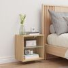 vidaXL Bedside Cabinet Sonoma oak Engineered wood, glass Compact