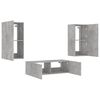 vidaXL TV Wall Cabinet Concrete Grey Engineered wood Medium