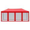 vidaXL Folding Party Tent with Sidewalls Red 9.8'x19.7'