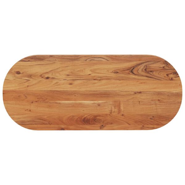 vidaXL Table Top Natural Solid Acacia Wood Medium Table Top Oval