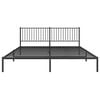 vidaXL Bed Frame Black Powder-Coated Steel 79x79 in Bed Frame