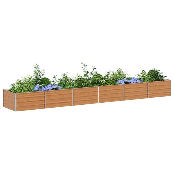 vidaXL Garden Raised Bed Silver Galvanized Steel Large Durable