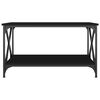 vidaXL Coffee Table Black Engineered wood and iron Medium Coffee Table