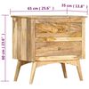 vidaXL Bedside Cabinet Brown Solid Mango Wood Medium Bedside Table