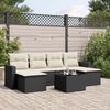 vidaXL Garden Sofa Set Black, Cream White