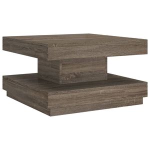 vidaXL Coffee Table Gray MDF with veneer 23.6x23.6x13.8 in