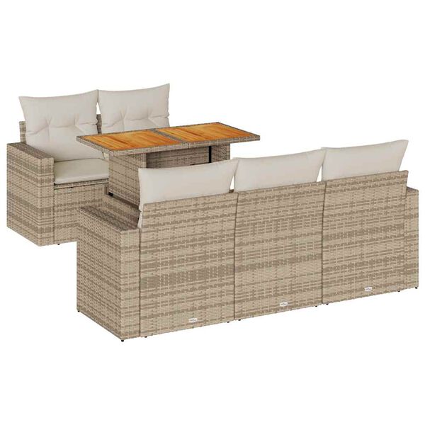vidaXL Garden Sofa Set Beige