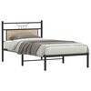 vidaXL Bed Frame Sonoma Oak Engineered wood and steel Twin Bed Frame