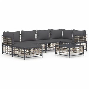 vidaXL Garden Lounge Set Anthracite