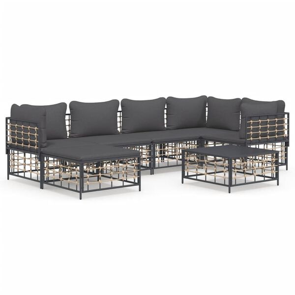 vidaXL Garden Lounge Set Anthracite