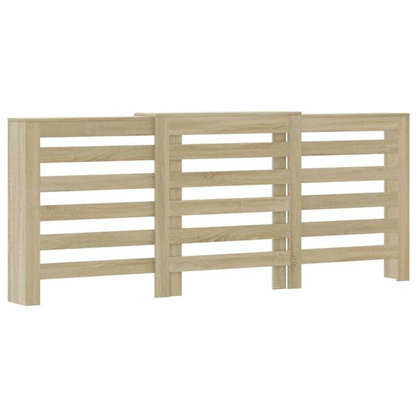vidaXL Radiator Cover Sonoma Oak 80.7x8.5x32.9" Engineered Wood