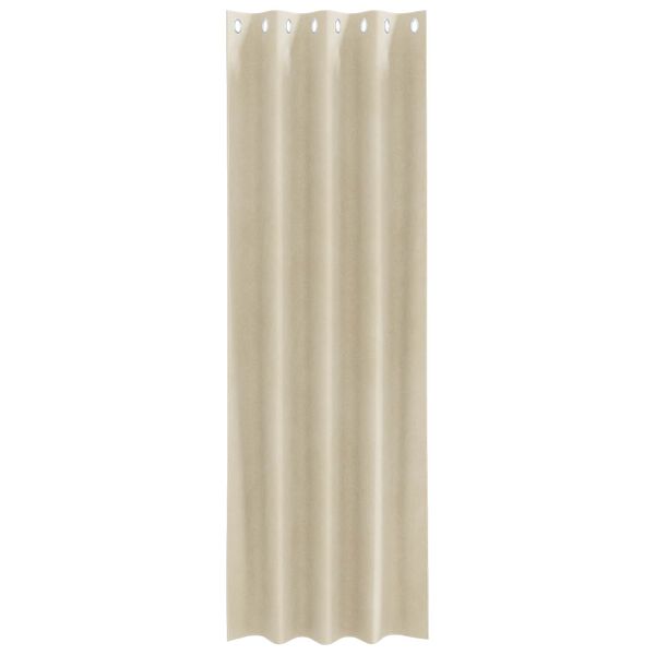 vidaXL Blackout Curtains 2 pcs Cream 55.12 x 96.46 in Velvet