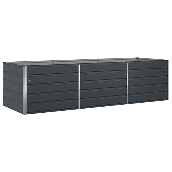 vidaXL Planter Anthracite 195 x 100 x 45 cm Galvanised Steel