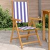 vidaXL Garden Chair Set of 2 Blue and White