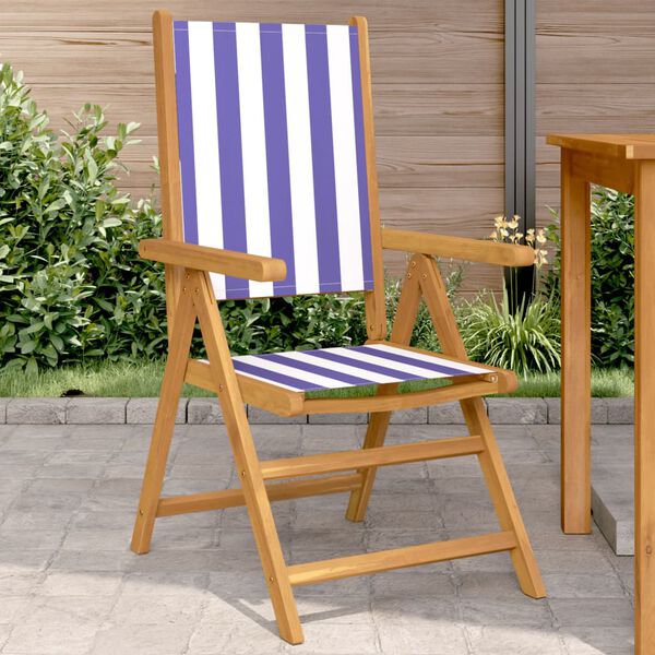 vidaXL Garden Chair Set of 2 Blue and White