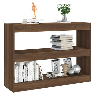vidaXL Book Cabinet/Room Divider Brown Oak 39.4"x11.8"x28.3"