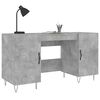 vidaXL Desk Concrete grey Engineered wood 55.1x19.7x29.5 in Desk