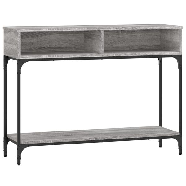 vidaXL Console Table Grey Sonoma Engineered wood, metal Console Table