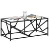 vidaXL Coffee Table Clear glass Engineered wood, stainless steel, glass