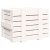 vidaXL Storage Box White Solid pine wood Medium Storage Box